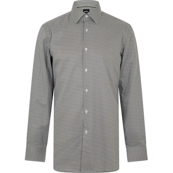 Image 1 of HUGO BOSS Men's Hank Kent Oxford Shirt Comfortable Regular-Fit - Dark Green