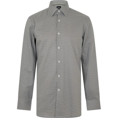 HUGO BOSS Men's Hank Kent Oxford Shirt Comfortable Regular-Fit - Dark Green