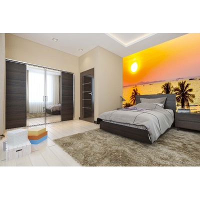 DIMEX ART Самозалепваща се флизелинова фототапета палми със залез 375 x 250 см