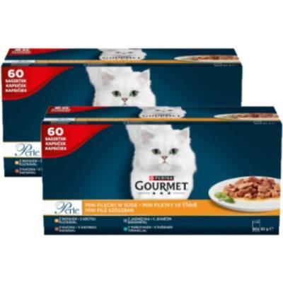 Purina Gourmet Perle Mini Filety v omáčke Krmivo 120 x 85 g