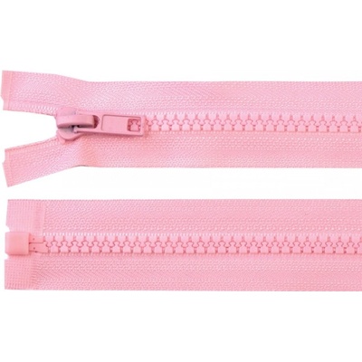 Zdrhovadlo zip kostěný 70 cm dělitelný sv. růžová