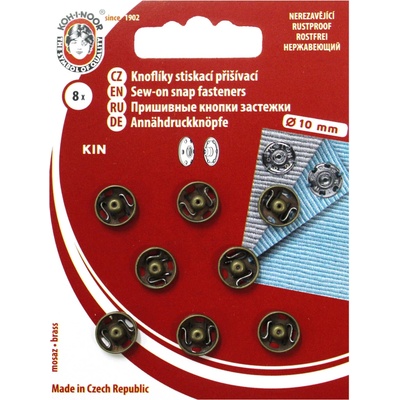 KOH-I-NOOR Kovová patentka 10mm staromosaz 8ks vel. 2 – Hledejceny.cz