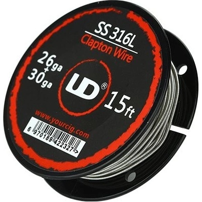 UD Clapton odporový drát SS316 26GA + 30GA 5m