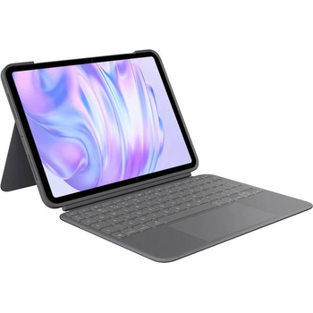 Logitech Combo Touch US - безжична клавиатура с тракпад и отделящ се кейс с поставка за Apple iPad Pro 11 (2024) (тъмносив)