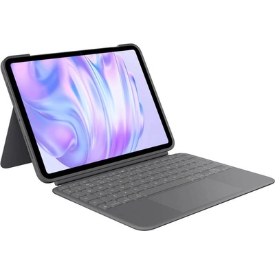 Logitech Combo Touch US - безжична клавиатура с тракпад и отделящ се кейс с поставка за Apple iPad Pro 11 (2024) (тъмносив)