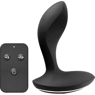 Herrules Простатен стимулатор с вибрации и електро-импулси "herrules black mag" 11 см