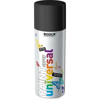 Biodur Email ve spreji - hluboká černá 400 ml/ RAL 9005