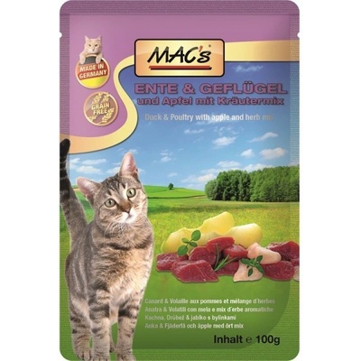 Mac's Cat kachna drůbež a jablko 6 x 100 g
