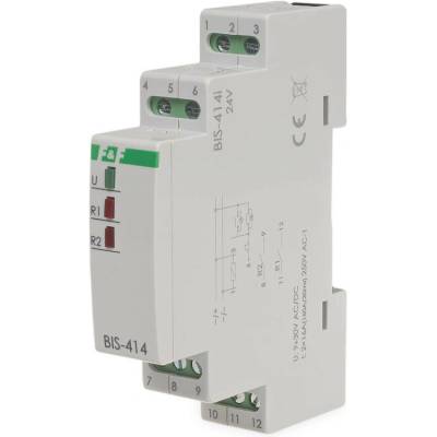 BIS-414-LED/24 - Sekvenčné impulzné relé, 24V, 16A (160A/20ms), 2x NO