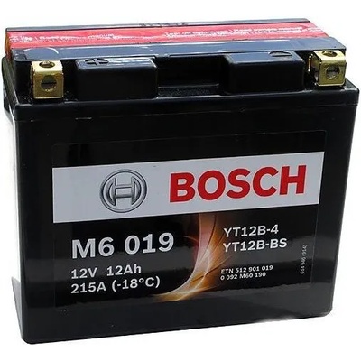 Bosch M6 AGM 12V 12Ah left+ YT12B-4/YT12B-BS 0092M60190