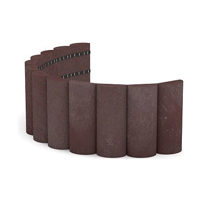 Recyklát palisáda 190x35x1010 mm,půlkulatá hnědá