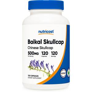 Nutricost Релакс и енергия - Шлемник байкалски, 500 mg x 120 капсули Nutricost (67043 (241101) NC)