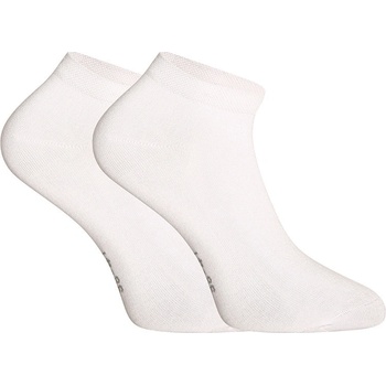 Gino ponožky Bamboo Bezešvé Kotníčkové Bílé
