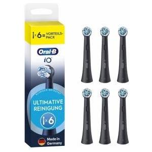Oral-B iO Replacement Brush Heads Ultimate Clean, Black, 6 Pieces - 8700216194693 - mallbg