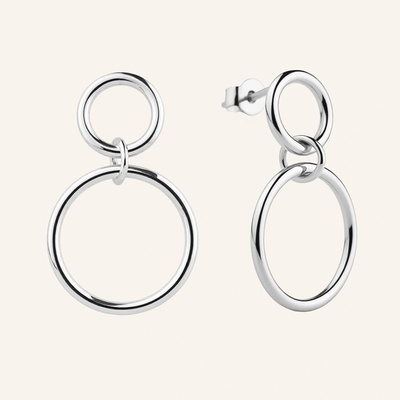 SilveAmo Strieborné náušnice puzety Unity Rings C1.2091