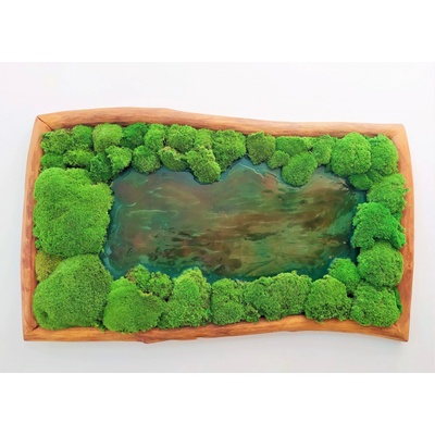 Kopčekový mach v kombinácii s epoxidovou živicou 55cm x 95cm