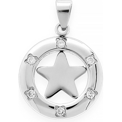 MPM Dámský ocelový nerezový přívěsek se zirkony Starlight stříbrné barvy SPD.6703