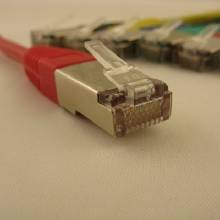 Netrack BZPAT05FR patch RJ45, Cat 5e FTP, 0,5m, červený