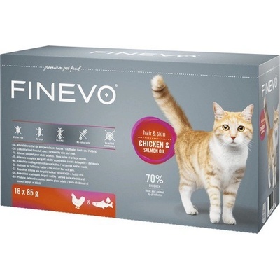 Finevo Hair&Skin kuracie s lososovým olejom 16 x 85 g
