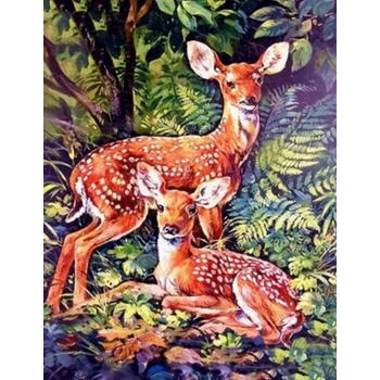 Norimpex - Puzzle Diamant painting: Deer in the forest 30x40cm - 1 - 39 piese