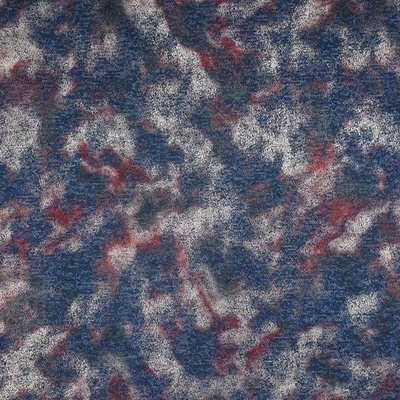 Svetrovina modrá, strieborno-červené škvrny, š.145