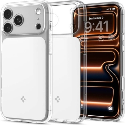 Spigen Хибриден кейс с висока степен на защита с MagSafe за iPhone 17 Pro Max - Spigen Ultra Hybrid T MagSafe Case (прозрачен-бял) (ACS10280)