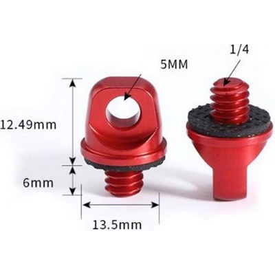 Stablecam 1/4palcový šroub a háček (Red) 1DJ6558