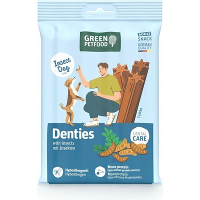 Green Petfood Denties s hmyzem 180 g