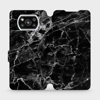 Pouzdro Mobiwear Flipové Xiaomi Poco X3 Pro - V056P Černý mramor