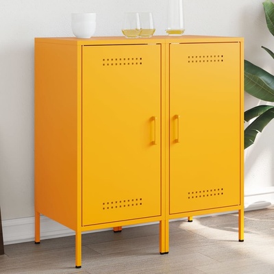 vidaXL 11461.843019 příborníky 2 ks hořčicově žluté 36 x 39 x 79 cm ocel