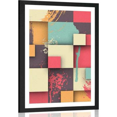 Plakát s paspartou abstraktní textura - 40x60 no frame