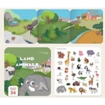 Manyuk Toys Книга за учителя с желирани стикери - Животни