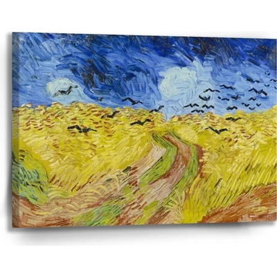 Sablio Obraz Pšeničné pole s vranami - Vincent van Gogh - 90x60 cm