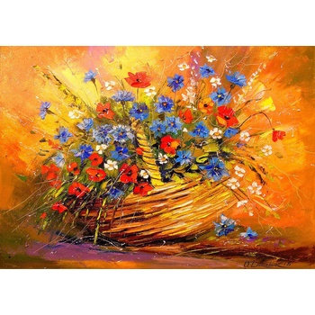Enjoy - Puzzle Basket with Flowers 1000 - 1 000 piese