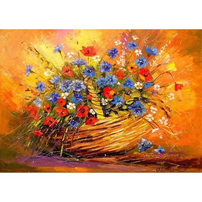 Enjoy - Puzzle Basket with Flowers 1000 - 1 000 piese