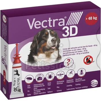 Vectra 3D капков разтвор за кучета 3 x 8, 0 мл за кучета от много големи породи