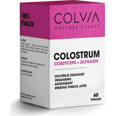 Colvia Colostrum IgG40 + Cordyceps + Sylmarin 60 kapslí