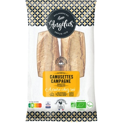 L'Angélus Pšeničné bagety bio 2 x 200 g – Zboží Dáma