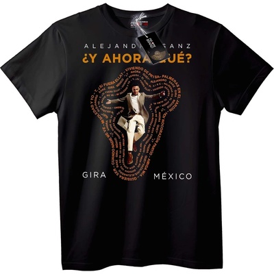NOONEBRAND Тениска Alejandro Sanz Gira Mexico - 3XL, White