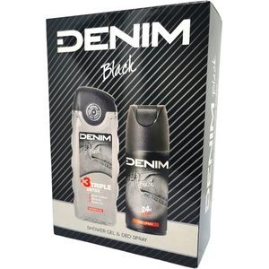 Denim подаръчен комплект, Душ гел, Дезодорант 150мл, Black