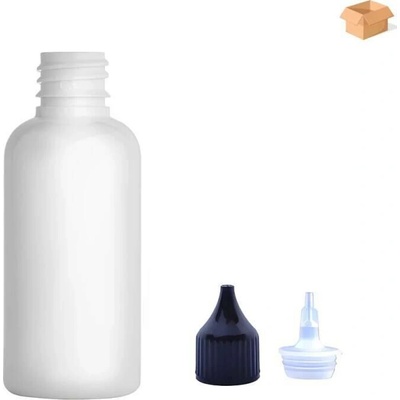 Via Plastová lahvička bílá s černou špičkou Via 50 ml 800 ks