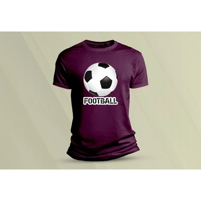 Sandratex dětské bavlněné tričko Football. vínová