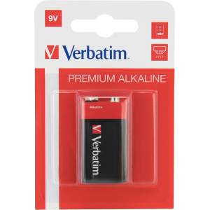 Verbatim ALKALINE BATTERY 9V 1 PACK (HANGCARD) (49924) - TechnoGear