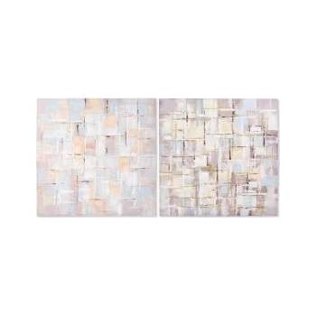 DKD Home Decor Картина DKD Home Decor Squares Пластно Абстрактен (2 pcs) (100 x 3 x 100 cm)