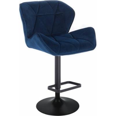 LuxuryForm Design Milano Velur na čiernom tanieri modrá
