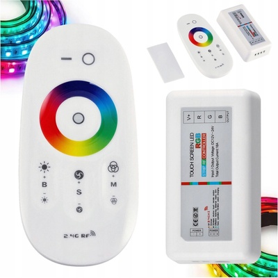 Dálkové ovládání pro RGB LED pásky s dotykovým ovládáním, více funkcí pro LED pásky, max. 216 W BAS006