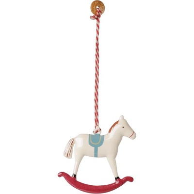 Vánoční plechová ozdoba Rocking Horse Red Maileg