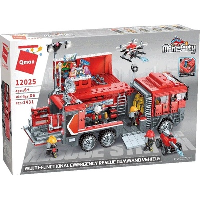 Qman Конструктор, Qman, MineCity, Пожарна команда за спешна помощ, 1431 части (Q12025)