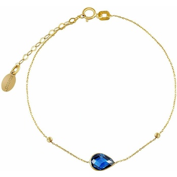 Silvego Zlatý náramok Josette s modrým Brilliance Zirconia PRG0001BGYB