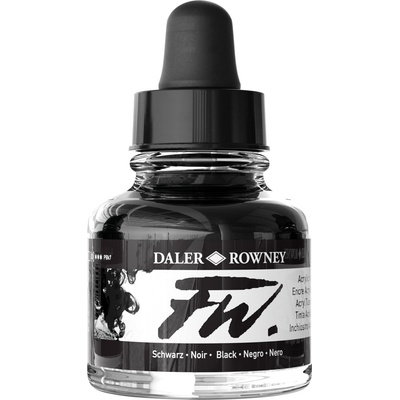 Daler Rowney FW Акрилно мастило Black 29, 5 ml 1 бр (160029028)